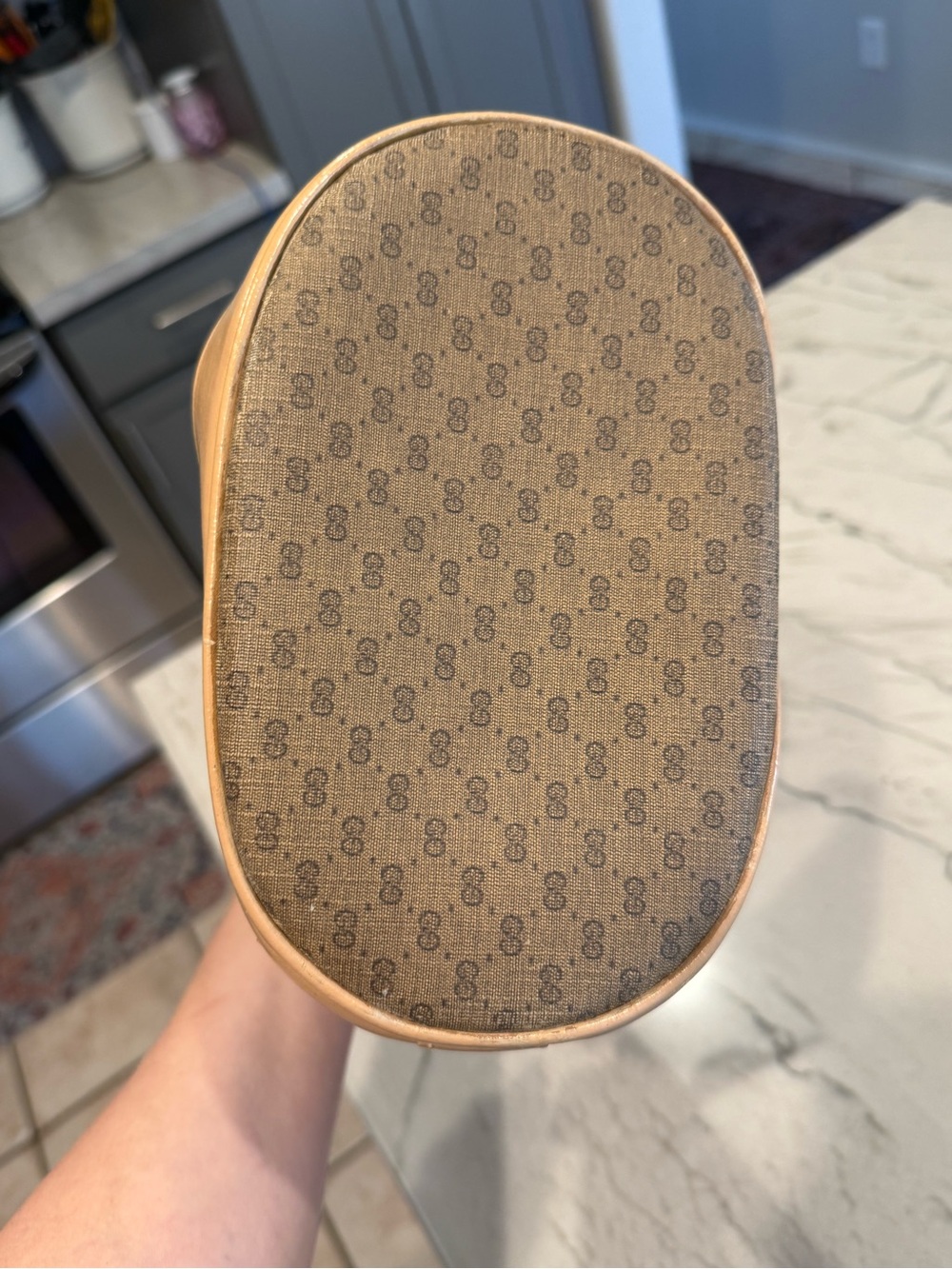 Vintage Gucci Micro GG Monogram Bucket Bag Repainted + New Strap & Drawstring - Picture 9 of 16